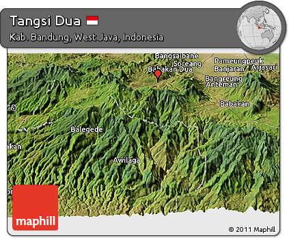 Satellite Panoramic Map of Tangsi Dua