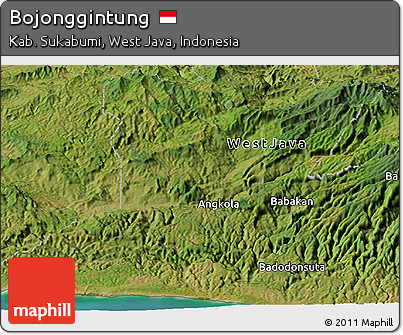 Satellite Panoramic Map of Bojonggintung