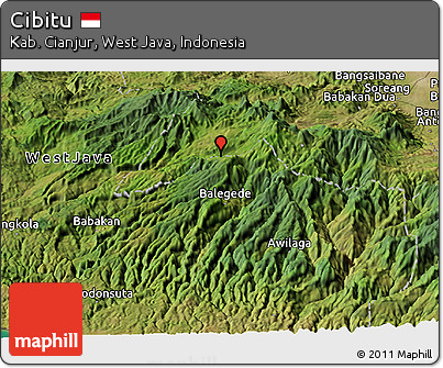 Satellite Panoramic Map of Cibitu