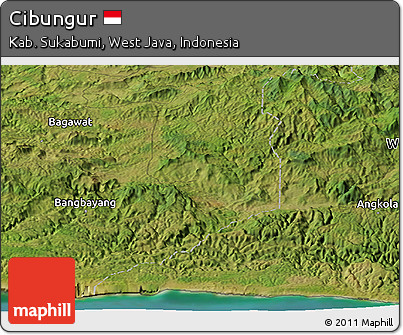 Satellite Panoramic Map of Cibungur