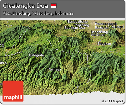 Satellite Panoramic Map of Cicalengka Dua