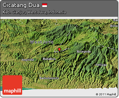 Satellite Panoramic Map of Cicatang Dua