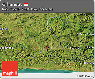 Satellite Panoramic Map of Cihaneut