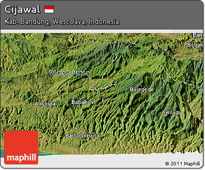 Satellite Panoramic Map of Cijawal