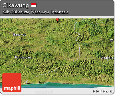 Satellite Panoramic Map of Cikawung