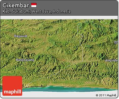 Satellite Panoramic Map of Cikembar