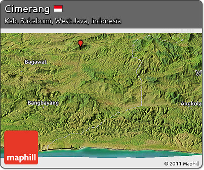 Satellite Panoramic Map of Cimerang