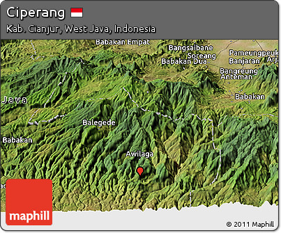 Satellite Panoramic Map of Ciperang