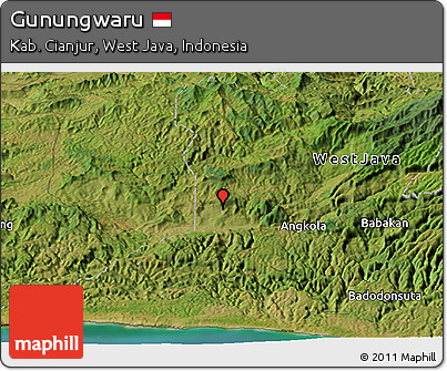 Satellite Panoramic Map of Gunungwaru