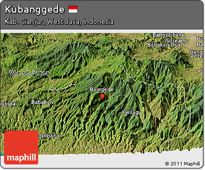 Satellite Panoramic Map of Kubanggede