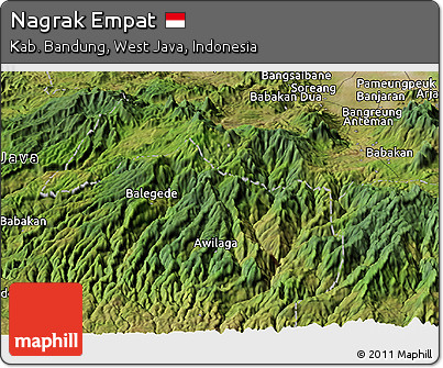 Satellite Panoramic Map of Nagrak Empat
