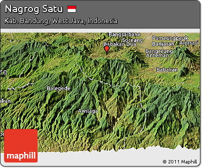 Satellite Panoramic Map of Nagrog Satu