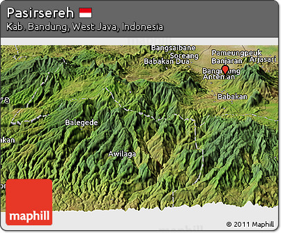 Satellite Panoramic Map of Pasirsereh
