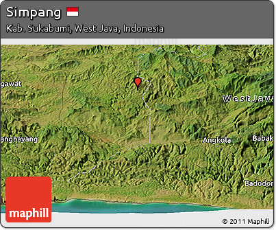Satellite Panoramic Map of Simpang