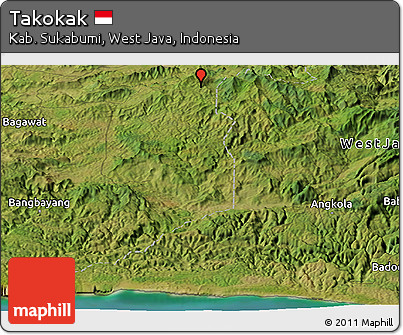 Satellite Panoramic Map of Takokak