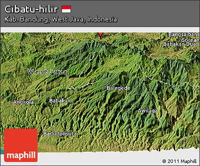 Satellite Panoramic Map of Cibatu-hilir