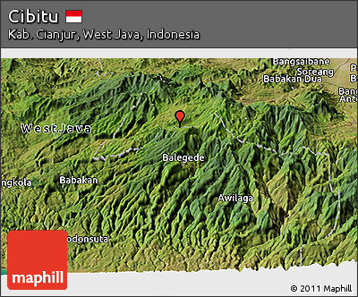 Satellite Panoramic Map of Cibitu