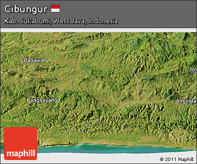 Satellite Panoramic Map of Cibungur