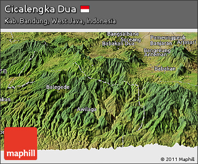 Satellite Panoramic Map of Cicalengka Dua