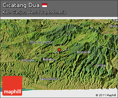 Satellite Panoramic Map of Cicatang Dua