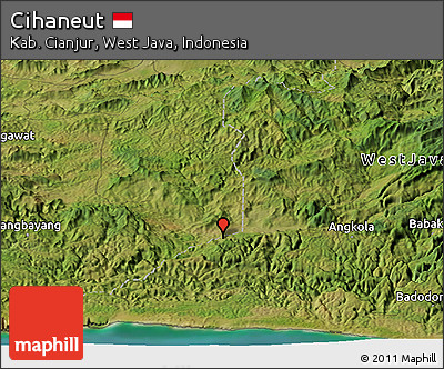Satellite Panoramic Map of Cihaneut