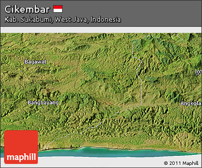 Satellite Panoramic Map of Cikembar