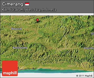 Satellite Panoramic Map of Cimerang