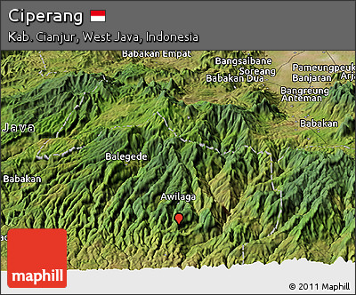 Satellite Panoramic Map of Ciperang