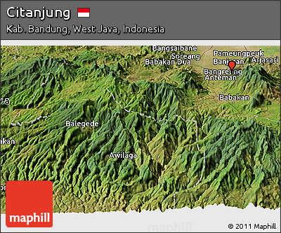 Satellite Panoramic Map of Citanjung