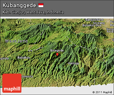 Satellite Panoramic Map of Kubanggede