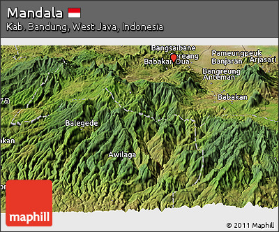 Satellite Panoramic Map of Mandala