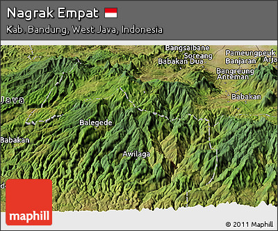 Satellite Panoramic Map of Nagrak Empat