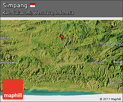 Satellite Panoramic Map of Simpang