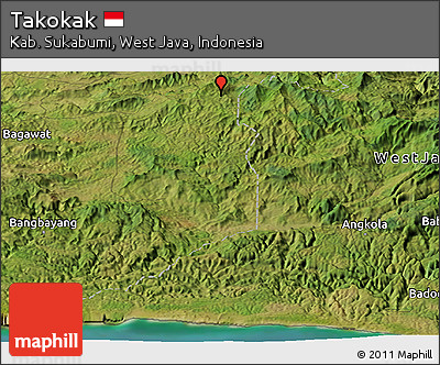 Satellite Panoramic Map of Takokak