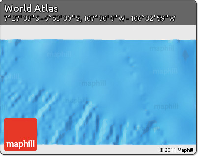 Shaded Relief 3D Map of the Area around 7° 10' 2" S, 107° 1' 30" W