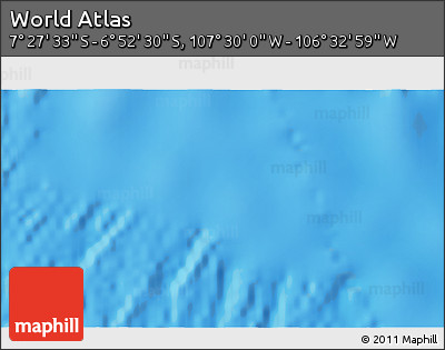 Shaded Relief 3D Map of the Area around 7° 10' 2" S, 107° 1' 30" W