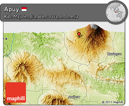 Physical 3D Map of Apuy