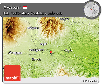 Physical 3D Map of Awipari