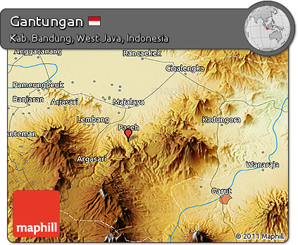 Physical 3D Map of Gantungan