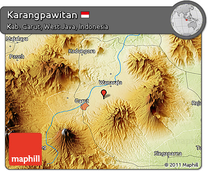 Physical 3D Map of Karangpawitan