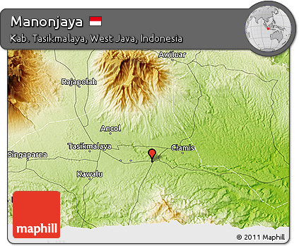 Physical 3D Map of Manonjaya