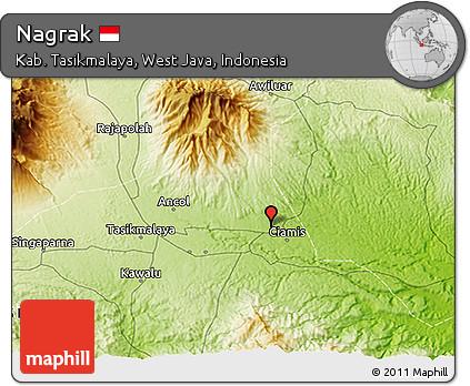 Physical 3D Map of Nagrak