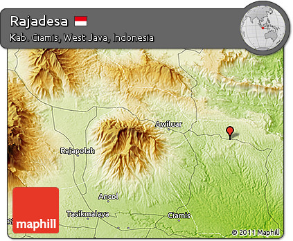 Physical 3D Map of Rajadesa