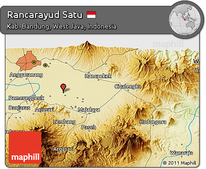 Physical 3D Map of Rancarayud Satu