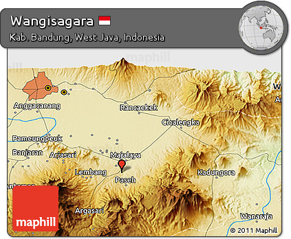 Physical 3D Map of Wangisagara