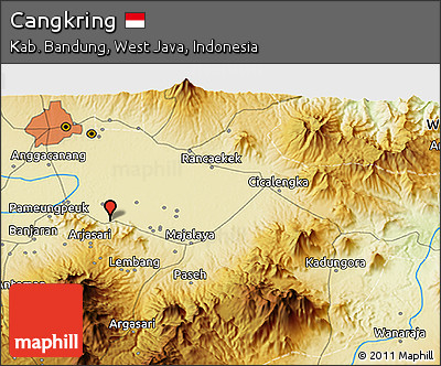 Physical 3D Map of Cangkring