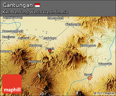 Physical 3D Map of Gantungan
