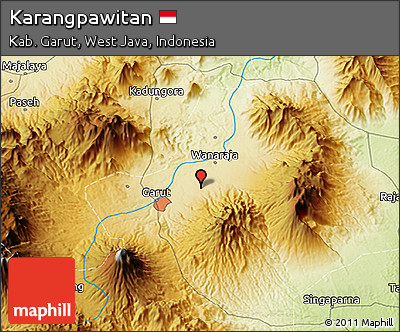 Physical 3D Map of Karangpawitan