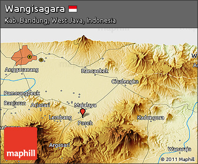 Physical 3D Map of Wangisagara