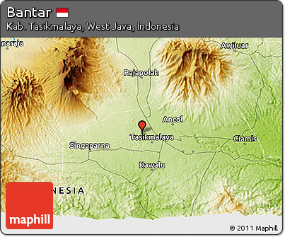 Physical 3D Map of Bantar
